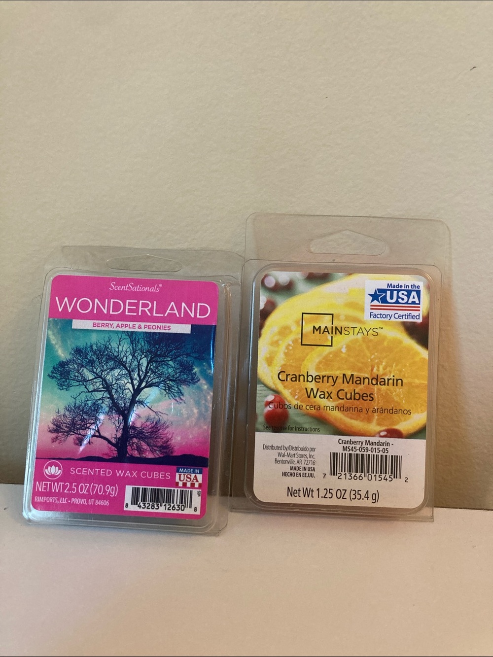 ScentSationals & Mainstays Cranberry Mandarin Wax Cubes